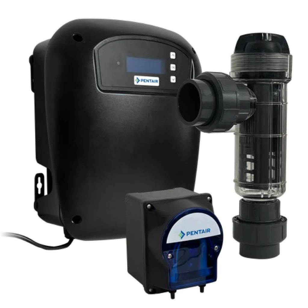 PosiChlor setup including peristaltic pump and cell