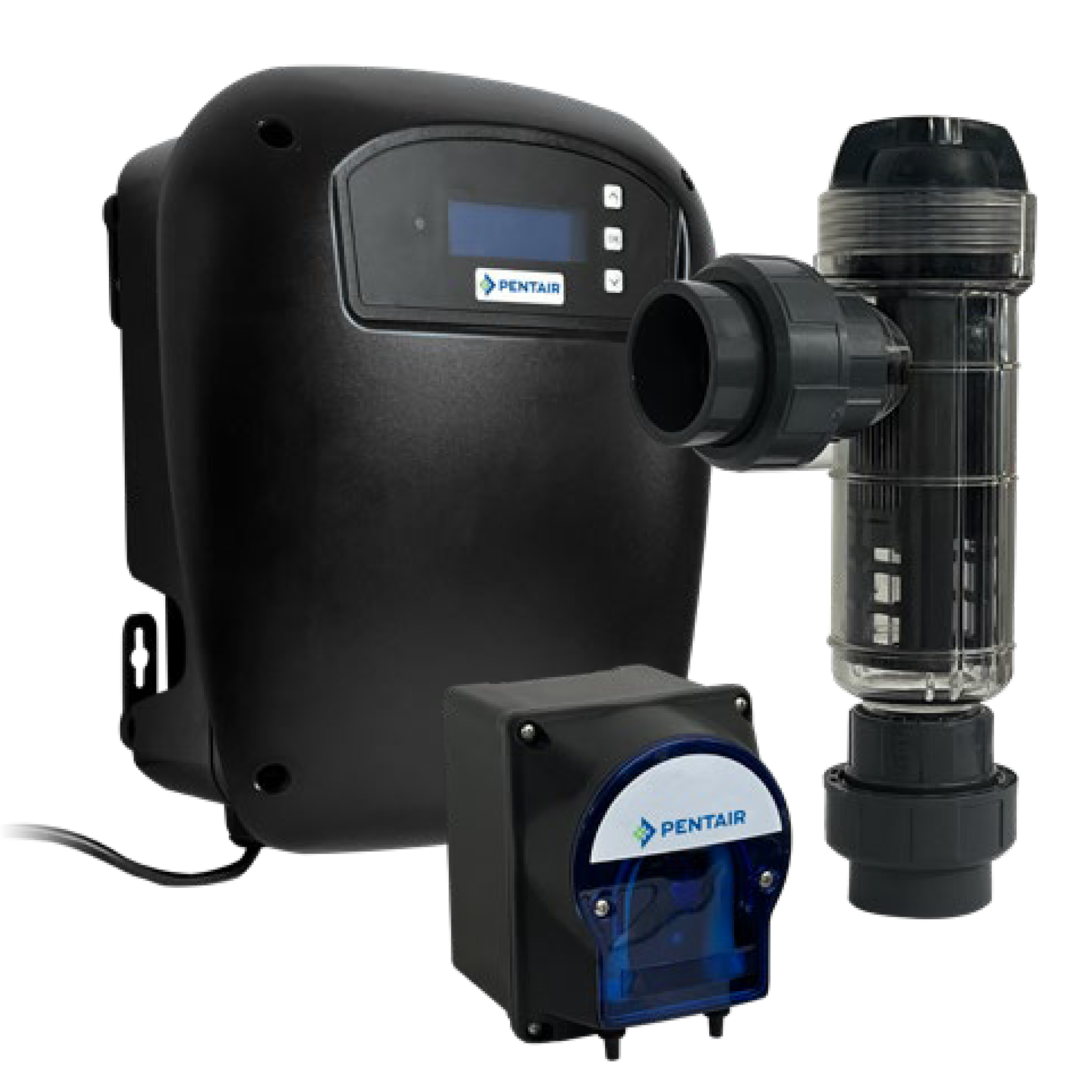 PosiChlor setup including peristaltic pump and cell